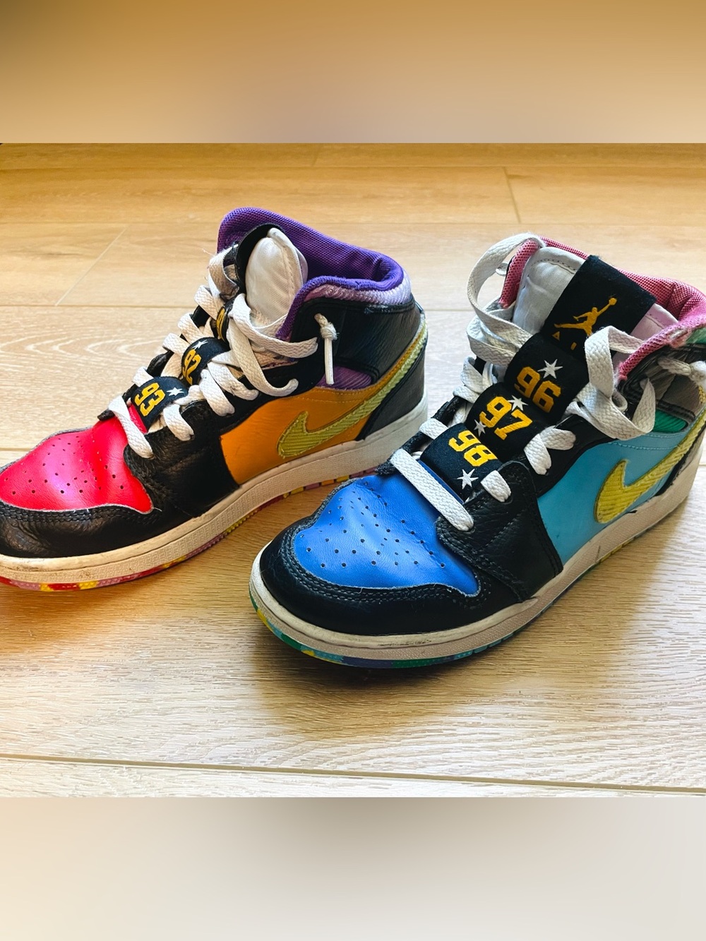Nike Air Jordan 1 Kids Multicolor Mid “Six Championships” Sneakers